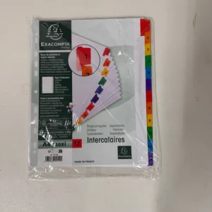 Exacompta Tabblad Karton 160 Gram A4 + index 12 tabs wit