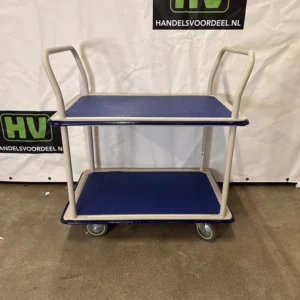 Plateauwagen van metaal – 2 plateaus – draagvermogen 200 kg