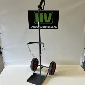 Stalen steekwagen voor fles 100 kg – Rubberen banden