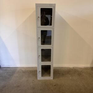 Garderobekast met transparante deur 4 vakken