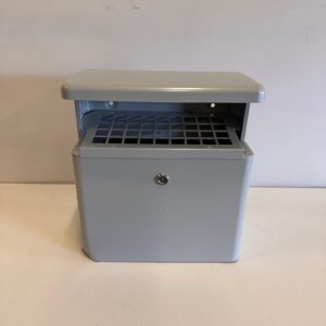 Aluminium wandasbak met afdak grijs