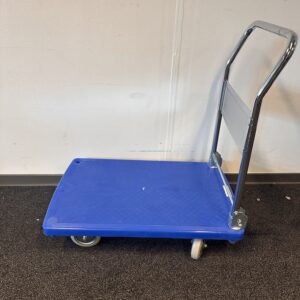 Kunststof plateauwagen met neerklapbare steun – draagvermogen 200 kg
