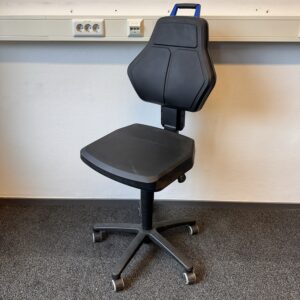 Werkplaatstoel – Laag met wielen, kunstleer