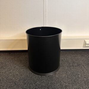 Prullenbak staal zwart