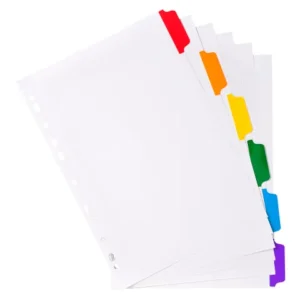 Exacompta Tabblad Karton 160 Gram A4 index 6 tabs wit