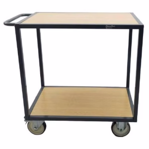 Transportwagen staal 2 houten plateau – 500kg – Manutan Expert