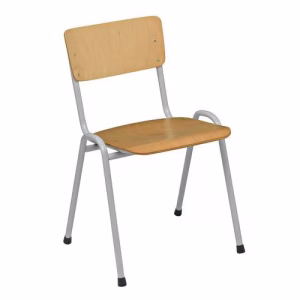 Houten stoel voor collectieve ruimtes – set van 4