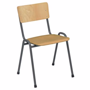 Houten stoel voor collectieve ruimtes – set van 4