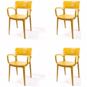 Stapelstoel Wing met armleuning – Veba – 4 stuks