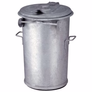 Extra afvalbak van gegalvaniseerd staal – 110 l